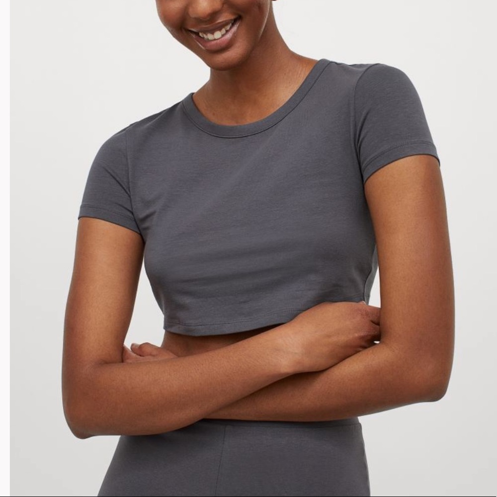 H&M Divided Cotton Crop Top